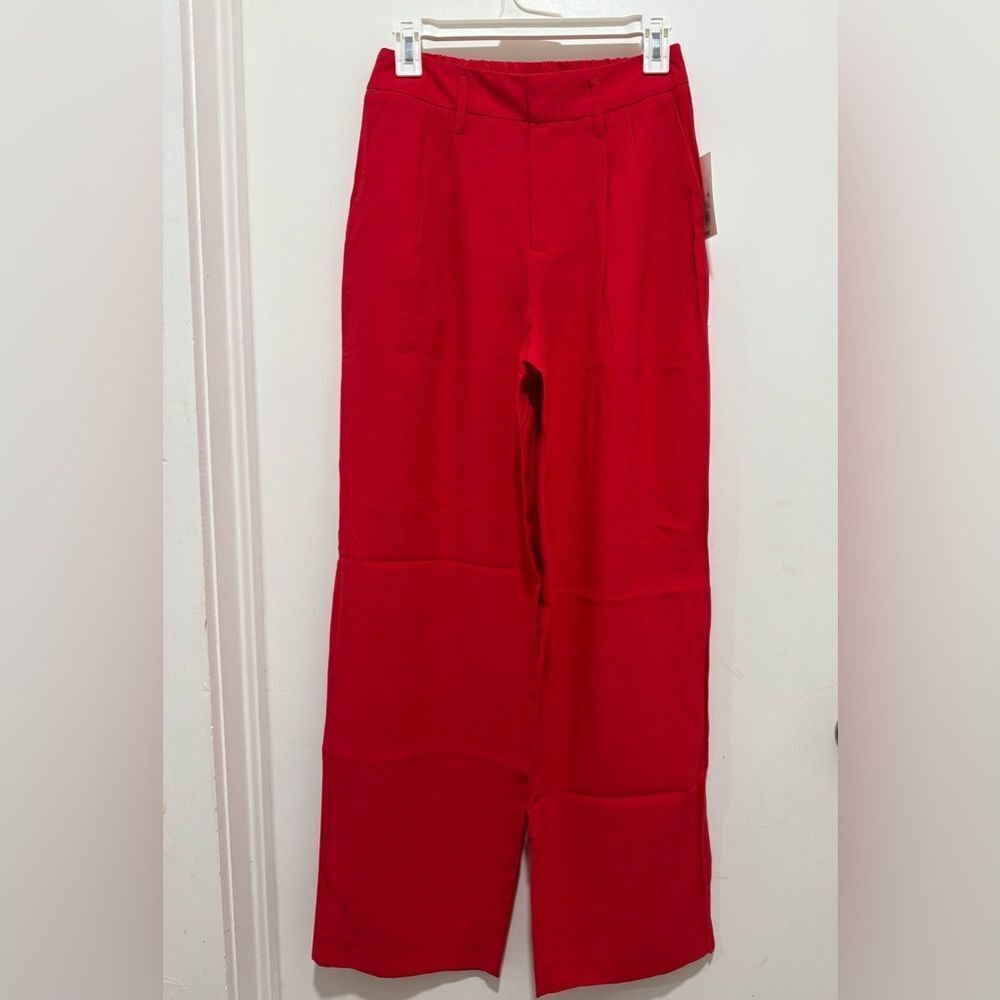 A New Day Red Wide Leg Pants High-Waisted. New without tags.